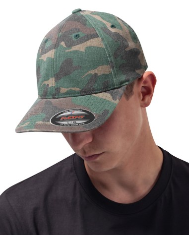 F-6977CA-Flexfit Garmet Washed Camo Cap